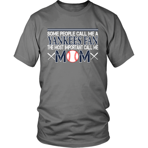 teelaunch Mom-Baseball-Yankee District Unisex Shirt / Grey / S