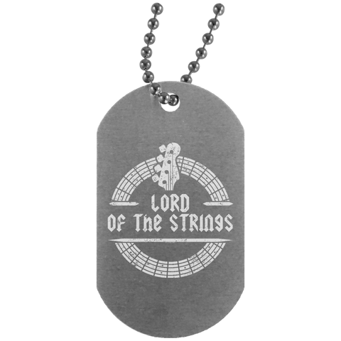 Bass Player Shirt Lord Of The Strings Bass Player Gifts  UN4004 Silver Dog Tag