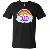 Happiest-Being-The Best Dad-T-Shirt Funny Dad T Shirt  Men's Printed V-Neck T