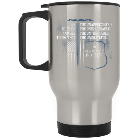 New Mexico Police Shirt Police Gifts Police Officer Gifts  XP8400S Silver Stainless Travel Mug