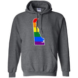 Delaware Rainbow Flag LGBT Community Pride LGBT Shirts  G185 Gildan Pullover Hoodie 8 oz.