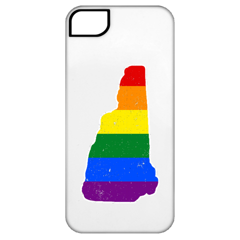 New Hampshire Rainbow Flag LGBT Community Pride LGBT Shirt  iPhone 5 Tough Case