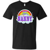 Happiest-Being-The Best Nanny-T-Shirt  Men's Printed V-Neck T