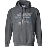 Alaska Police Support Shirt Law Enforcement Support  G185 Gildan Pullover Hoodie 8 oz.