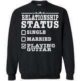 Relationship Status Playing Guitar Shirt Guitarist Gift  G180 Gildan Crewneck Pullover Sweatshirt  8 oz.