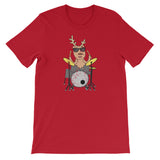 Funny Christmas Music Drummer Reindeer Drum Set