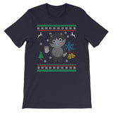 Eggnog Kitty Cat Ugly Christmas Sweater Design Cat Lover