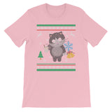 Eggnog Kitty Cat Ugly Christmas Sweater Design Cat Lover