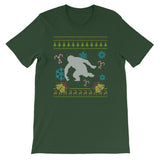 Merry Christmas Sweater Design Yeti Bigfoot Hunting