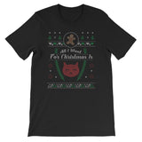 Cat Lovers Shirt All I Want For Christmas Ugly Sweater Design