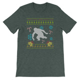 Merry Christmas Sweater Design Yeti Bigfoot Hunting