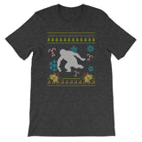 Merry Christmas Sweater Design Yeti Bigfoot Hunting